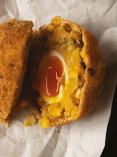Curried smoked haddock Scotch eggs