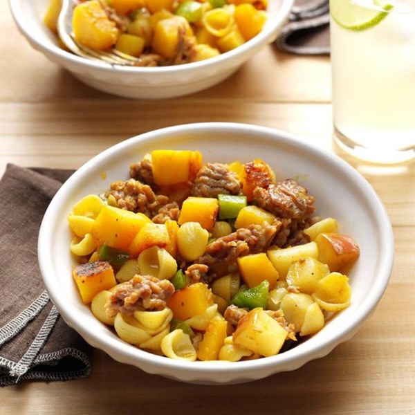Curried squash & sausage