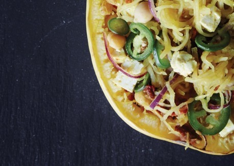 Curried stuffed spaghetti squash