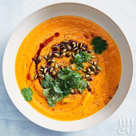 Curried sweet potato soup
