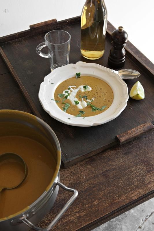 Curried sweet potato soup