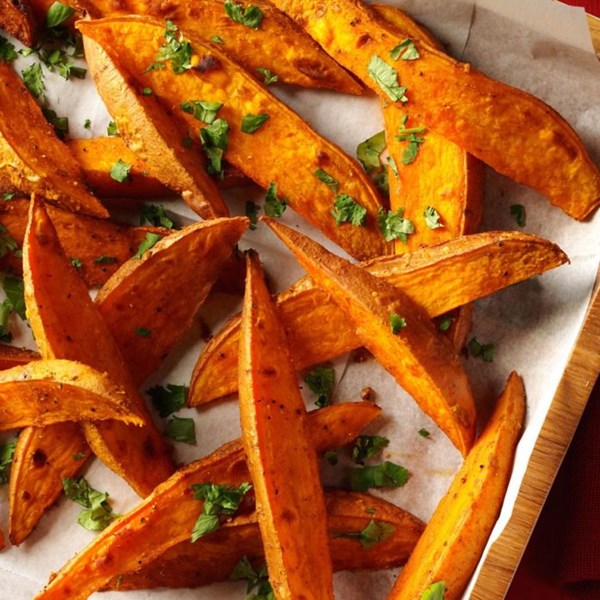 Curried sweet potato wedges