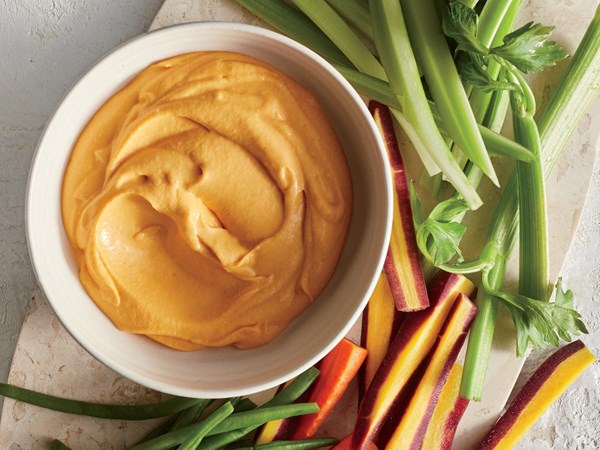 Curried sweet potato-yogurt dip
