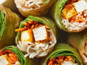 Curried tofu rolls 