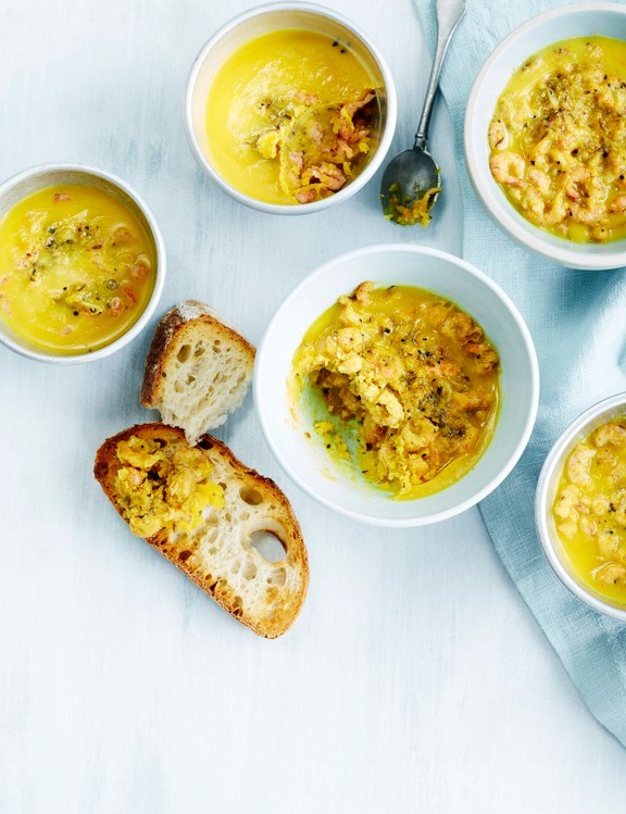 Curry butter potted shrimps