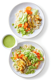 Curry chicken salad with couscous