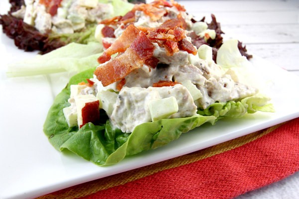 Curry pork lettuce wraps with bacon