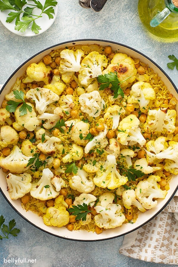 Curry rice with cauliflower