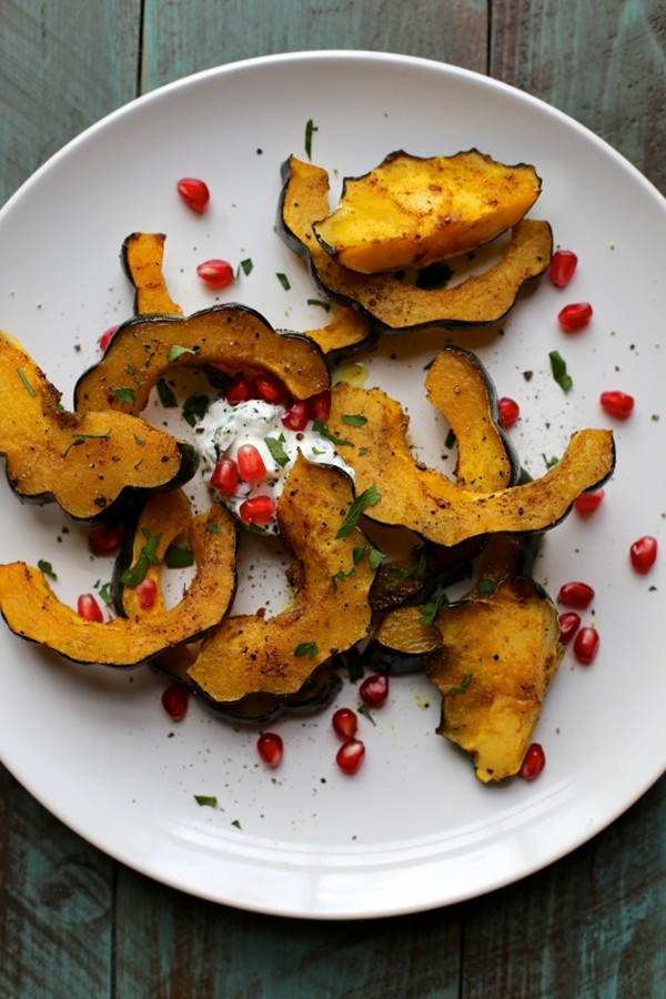 Curry roasted acorn squash
