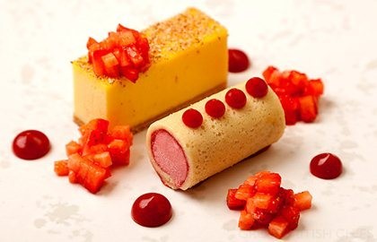Custard and Sweet Eve strawberry arctic roll
