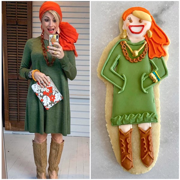 Custom portrait cookies without a cookie cutter or projector