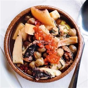Cuttlefish, chickpeas and chilli oil