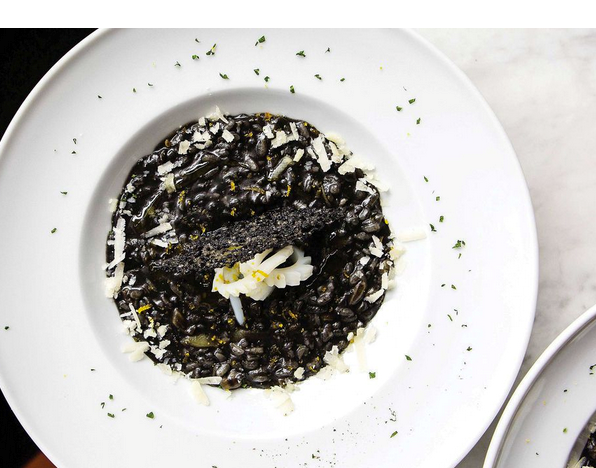 Cuttlefish ink risotto (Risotto al nero)