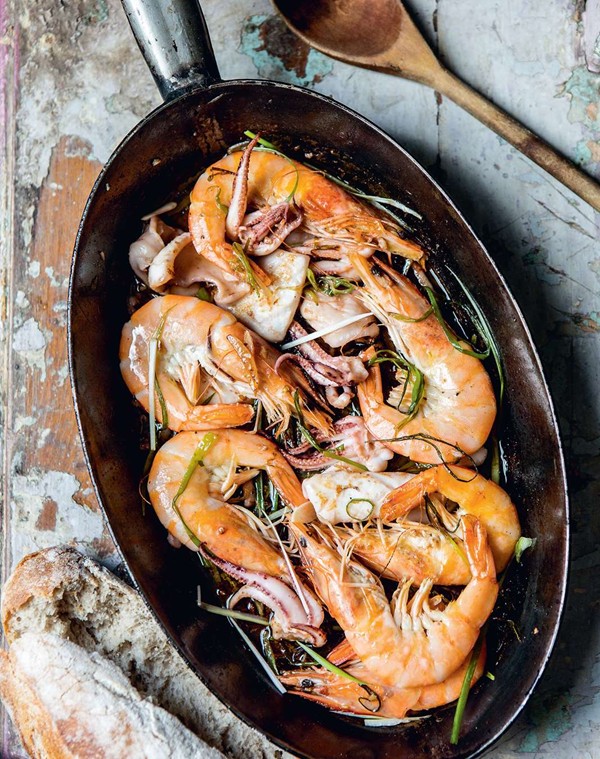 Dad's seafood sizzle