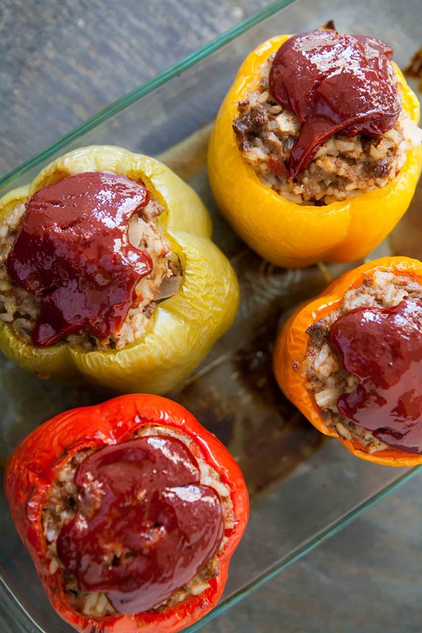 Dad's stuffed bell peppers