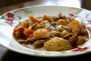 Dad's turkey stew