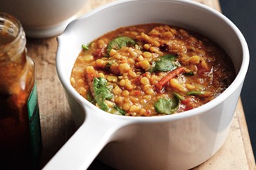 Dahl with spinach