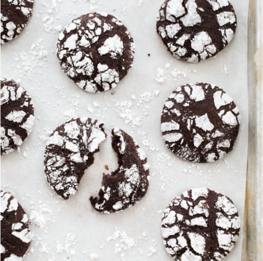 Dairy-free chocolate crinkle cookies