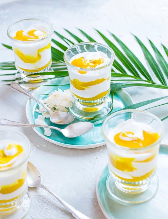 Dairy-free coconut, mango and turmeric fool
