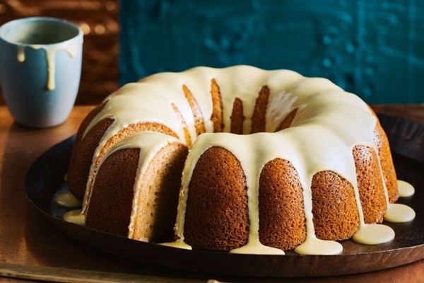 Dairy-free maple & lavender bundt cake