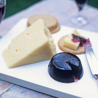 Damson and blackberry cheese