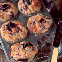Damson muffins