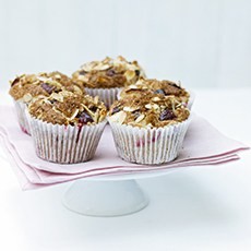 Damson (or plum) & cinnamon muffins
