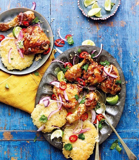 Dan Doherty's Burmese grilled chicken with sticky and crispy rice