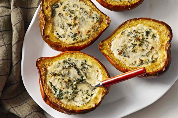Daniel Boulud's creamed spinach-stuffed squash