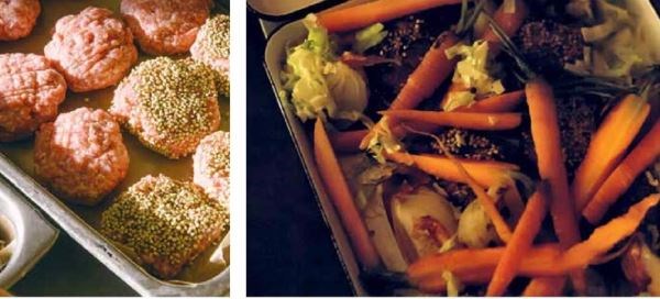 Danish breaded pork patties ("Krebinetter" with steamed veggies)