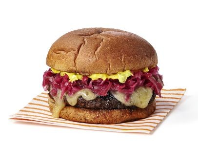 Danish meatball burgers with pickled red cabbage