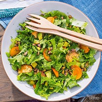 Darby's persimmon pistachio salad