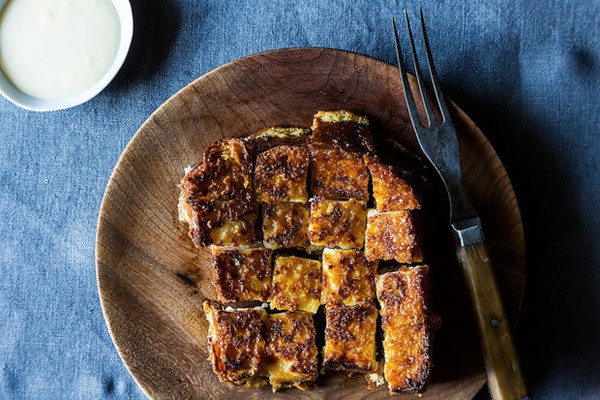 Darjeeling tea pain perdu with condensed milk butter