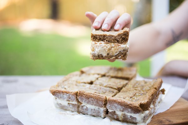 Dark & stormy ice cream sandwiches
