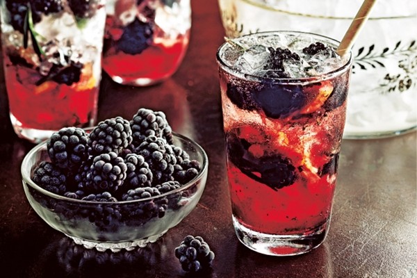Dark berry, rosemary & juniper gin fizz