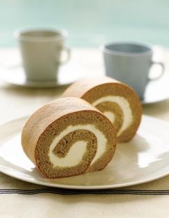 Dark brown sugar Swiss roll