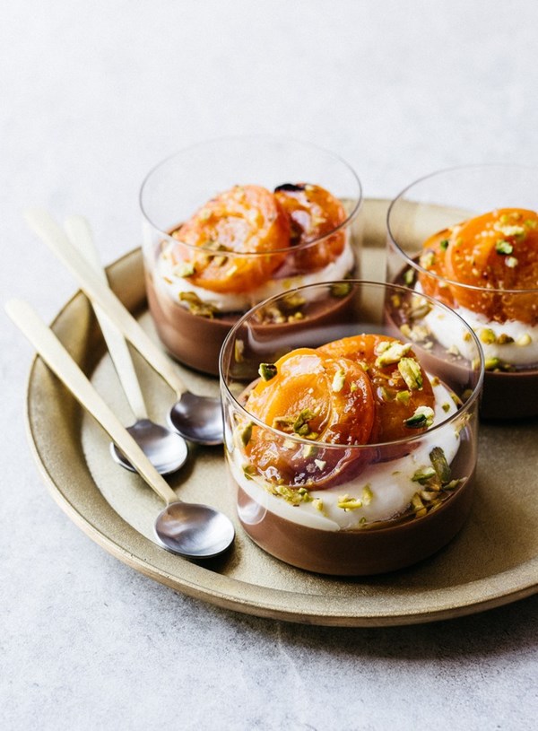 Dark chocolate and Cointreau panna cotta