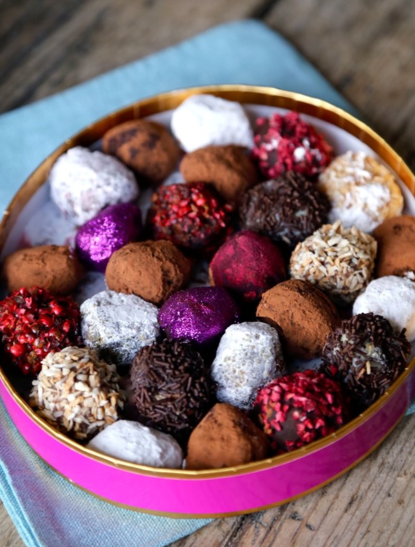 Dark chocolate and ginger truffles