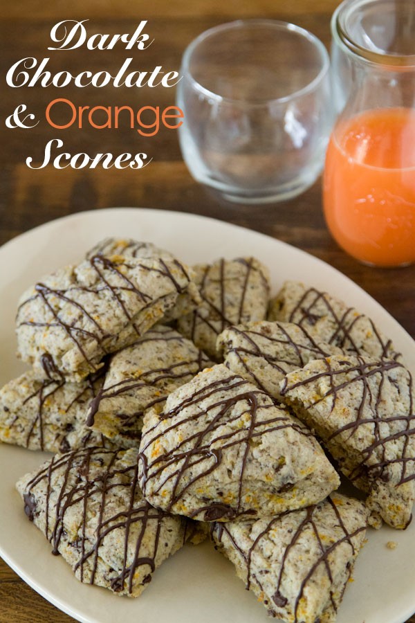 Dark chocolate and orange scones
