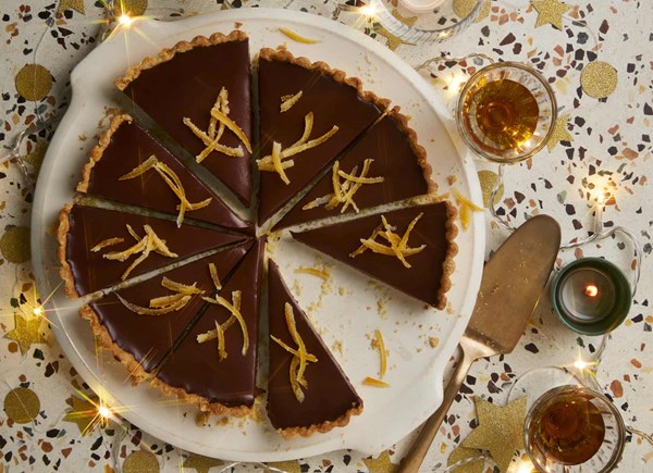 Dark chocolate and orange tart