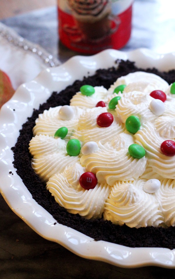 Dark chocolate and peppermint tart