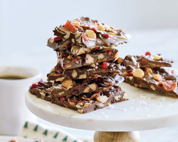 Dark chocolate bacon bark