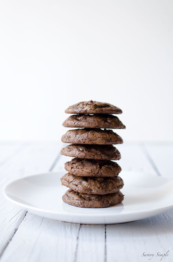 Dark chocolate brownie cookies