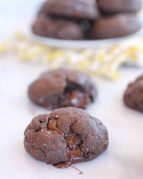 Dark chocolate coconut mudslide cookies