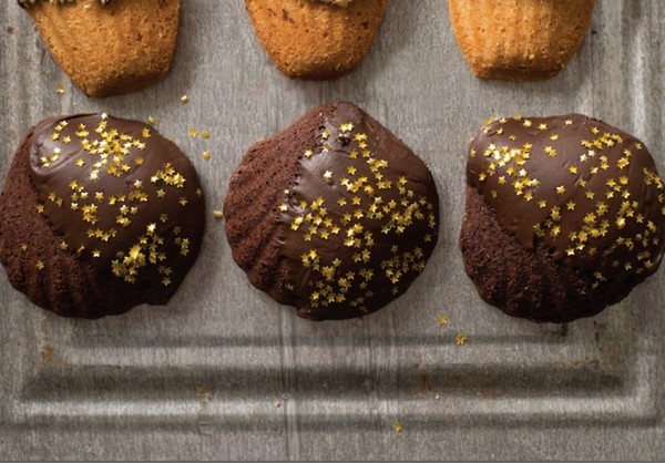 Dark chocolate espresso madeleines