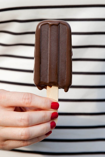 Dark chocolate fudgesicles
