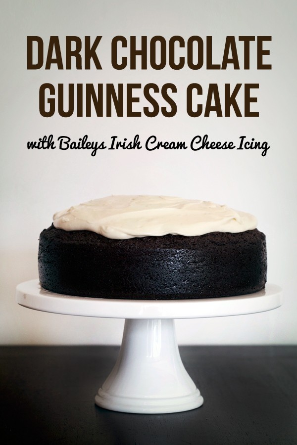 Dark chocolate Guinness cake with Baileys cream cheese frosting recipe