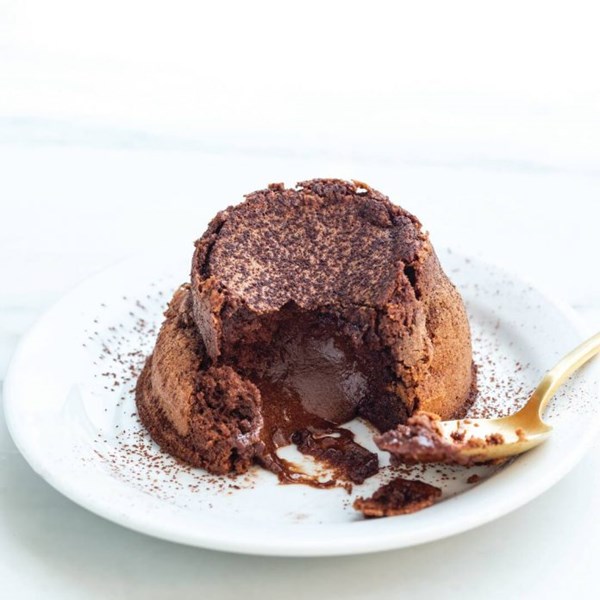 Dark chocolate lava cakes