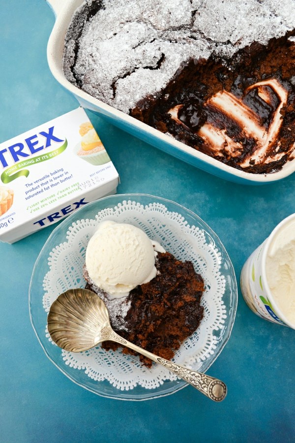 Dark chocolate magic pudding