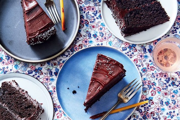  Dark chocolate malt celebration cake 